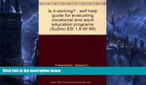 Big Sales  Is it working? : self help guide for evaluating vocational and adult education programs