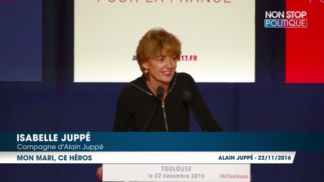 Primaire à droite : La femme d’Alain Juppé, Isabelle, vante ses mérites sur scène à Toulouse