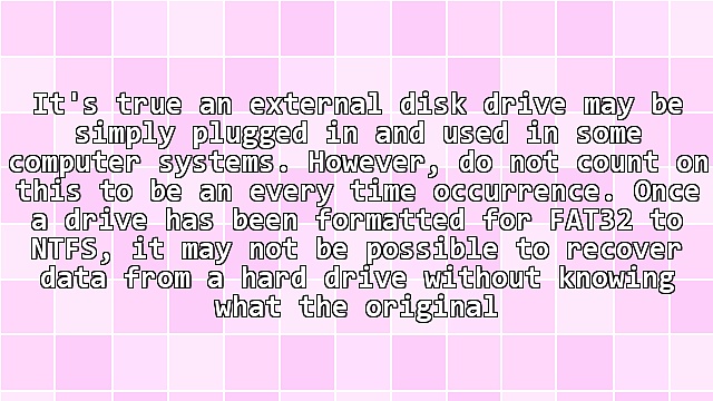Why Pre Formatting A Hard Drive May Lead To Grief