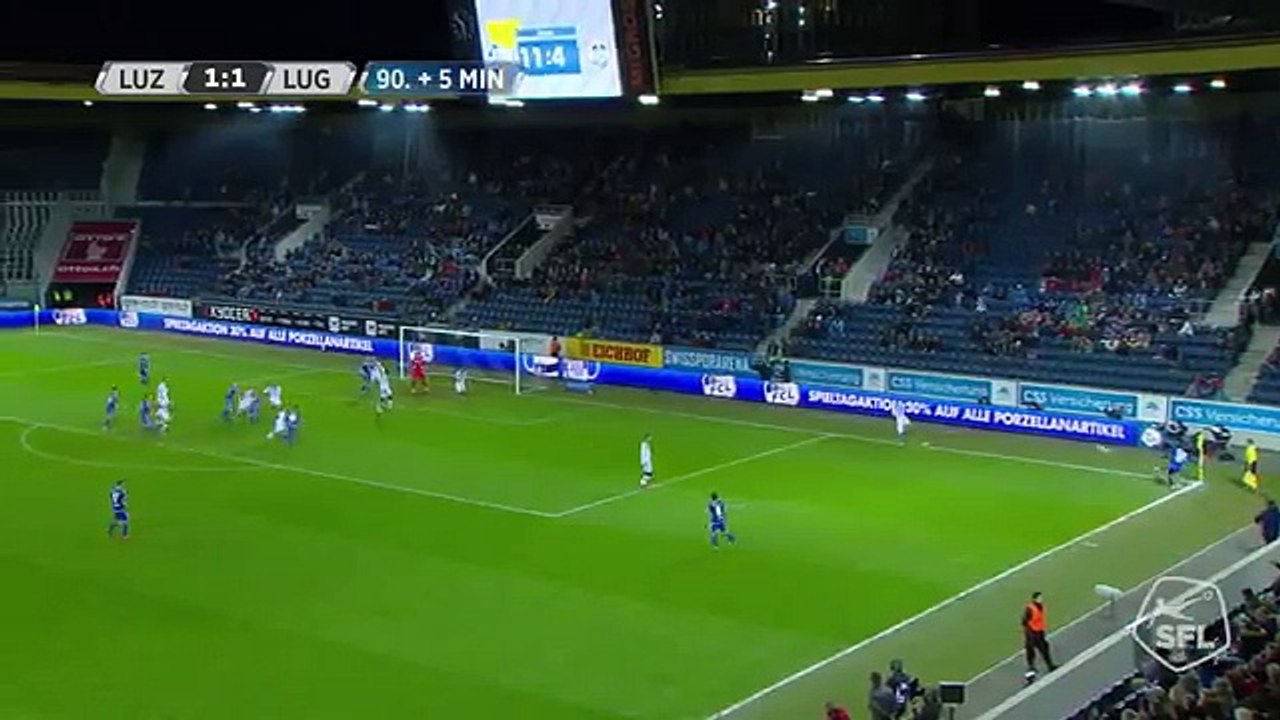FC Luzern 2:1 FC Lugano (Swiss Super League 15. Runde 2016/2017 20.November 2016)