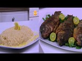 سمك بلطي مقلي - أرز بالزنجبيل والليمون - بسكوت بالسمسم - قرص طرية بالشمر  | على قد الأيد حلقة كاملة