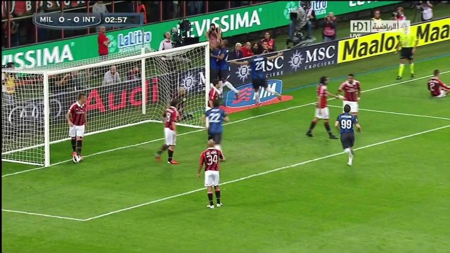 اهداف مباراة انتر ميلان و ميلان 1-0 الدوري الايطالي موسم 12 - 13