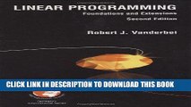 [READ] Ebook Linear Programming: Foundations and Extensions (International Series in Operations