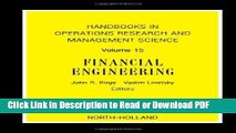 Read Handbooks in Operations Research and Management Science: Financial Engineering, Volume 15