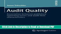 Download Audit Quality: Association between published reporting errors and audit firm