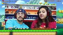 Lets Play SUPER MARIO MAKER! Dad vs Mom 10 Mario Challenge & Brick Busting FGTEEV Fun