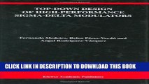 [READ] Online Top-Down Design of High-Performance Sigma-Delta Modulators (The Springer