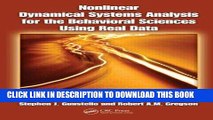 [READ] Ebook Nonlinear Dynamical Systems Analysis for the Behavioral Sciences Using Real Data Free