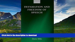 FAVORITE BOOK  Defamation and Freedom of Speech  GET PDF