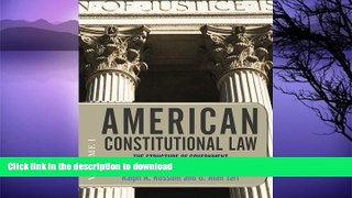 READ BOOK  American Constitutional Law, Eighth Edition, Volume 1: The Structure of Government