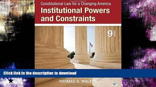 EBOOK ONLINE  Constitutional Law for a Changing America: Institutional Powers and Constraints