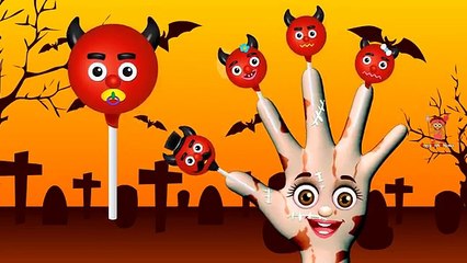 Finger Family Song with Halloween Devil Cake Pop Cartoons | Finger Family Songs for Children HD