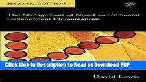 Read The Management of Non-Governmental Development Organizations Free Books