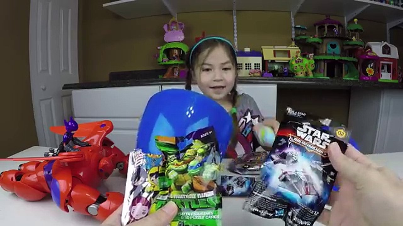 GIANT SURPRISE EGG OPENING BIG HERO 6 Surprise...