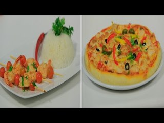 بيتزا سي فود - اسياخ الجمبري الحارة | شبكة و صنارة حلقة كاملة