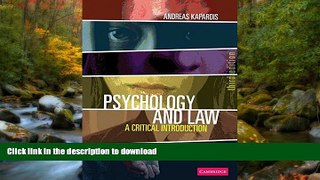 READ  Psychology and Law: A Critical Introduction  PDF ONLINE