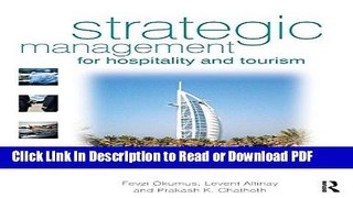 PDF Strategic Management for Hospitality and Tourism Free Books