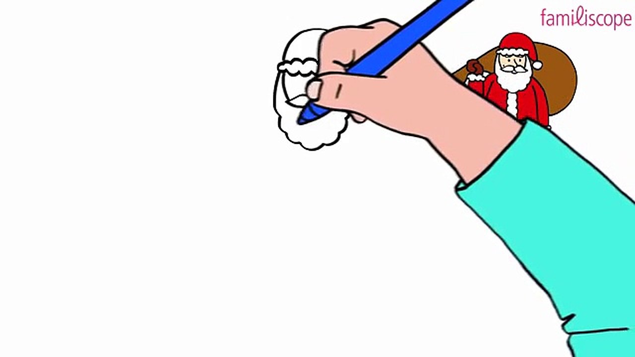 Apprendre à dessiner un Père Noël - How to draw a Santa Claus