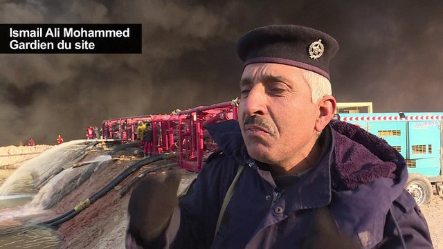 L'Irak en guerre contre les puits de pétrole incendiés par l'EI
