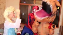 Frozen Elsa Gets Worms In Her Nose! vs Joker Worm Apple Prank w/ Spiderman, Snow white, Spidergirl