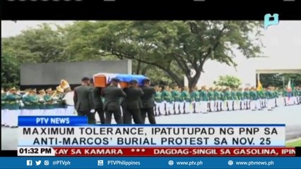 Maximum tolerance, ipatutupad ng PNP sa anti-Marcos' burial protest sa November 25