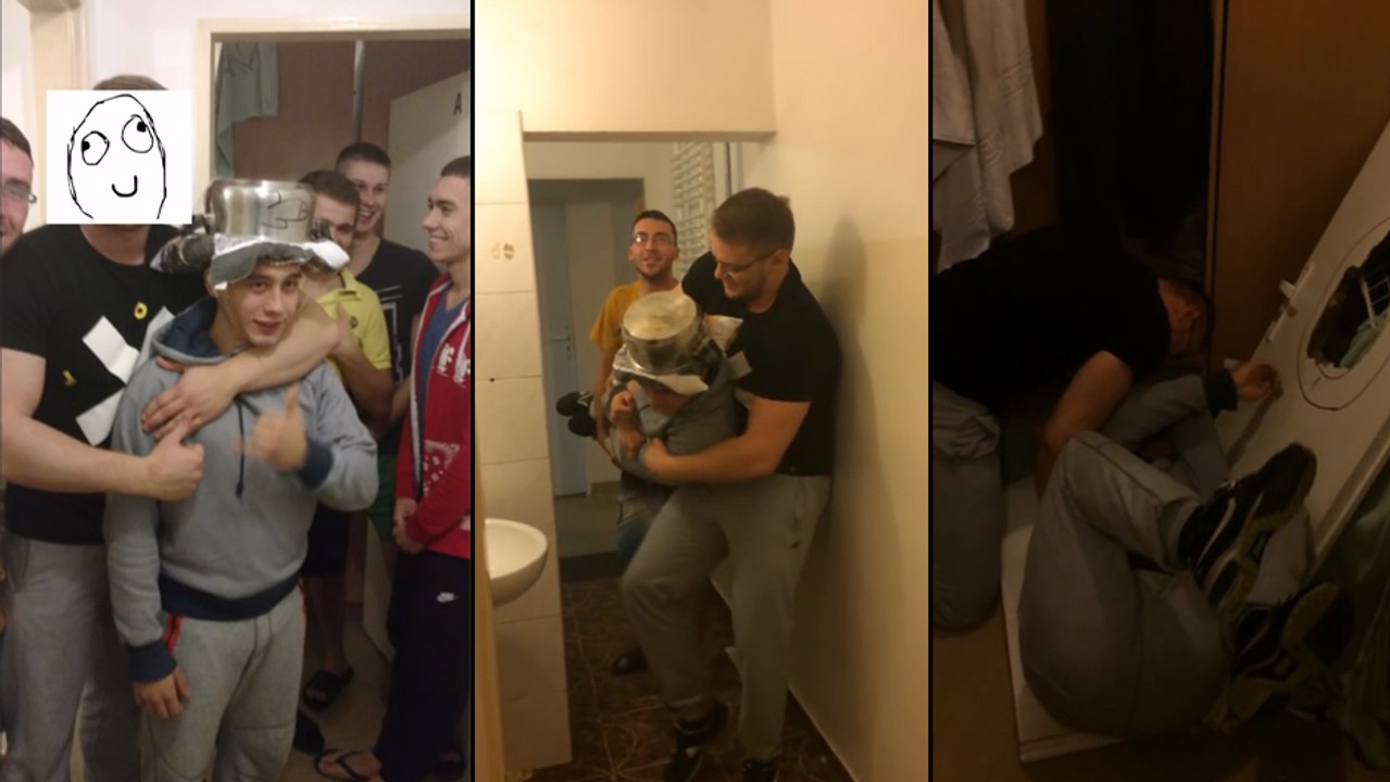 Il utilise un bélier humain pour défoncer une porte