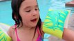 Girls Swimming in The Pool - Kids Beach Swim Vacation fun