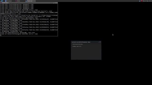 Joe Dever's Lone Wolf ·· Test#1 ·· Linux · Wine Gallium Nine ·· the game freezes