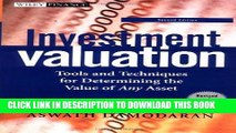 [READ PDF] EPUB Investment Valuation: Tools and Techniques for Determining the Value of Any Asset,