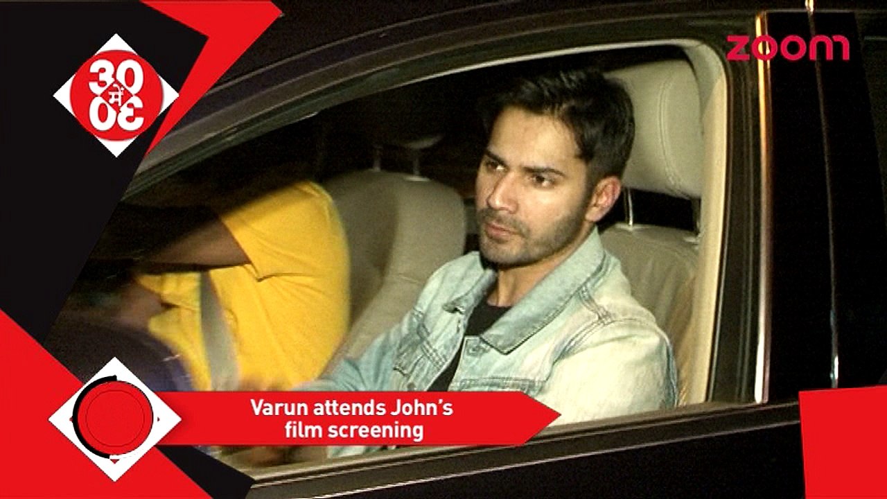 Varun Attends John's Force 2 Film Screening - Alia Says We Could Hear Shahrukh Khan's Tummy Growling