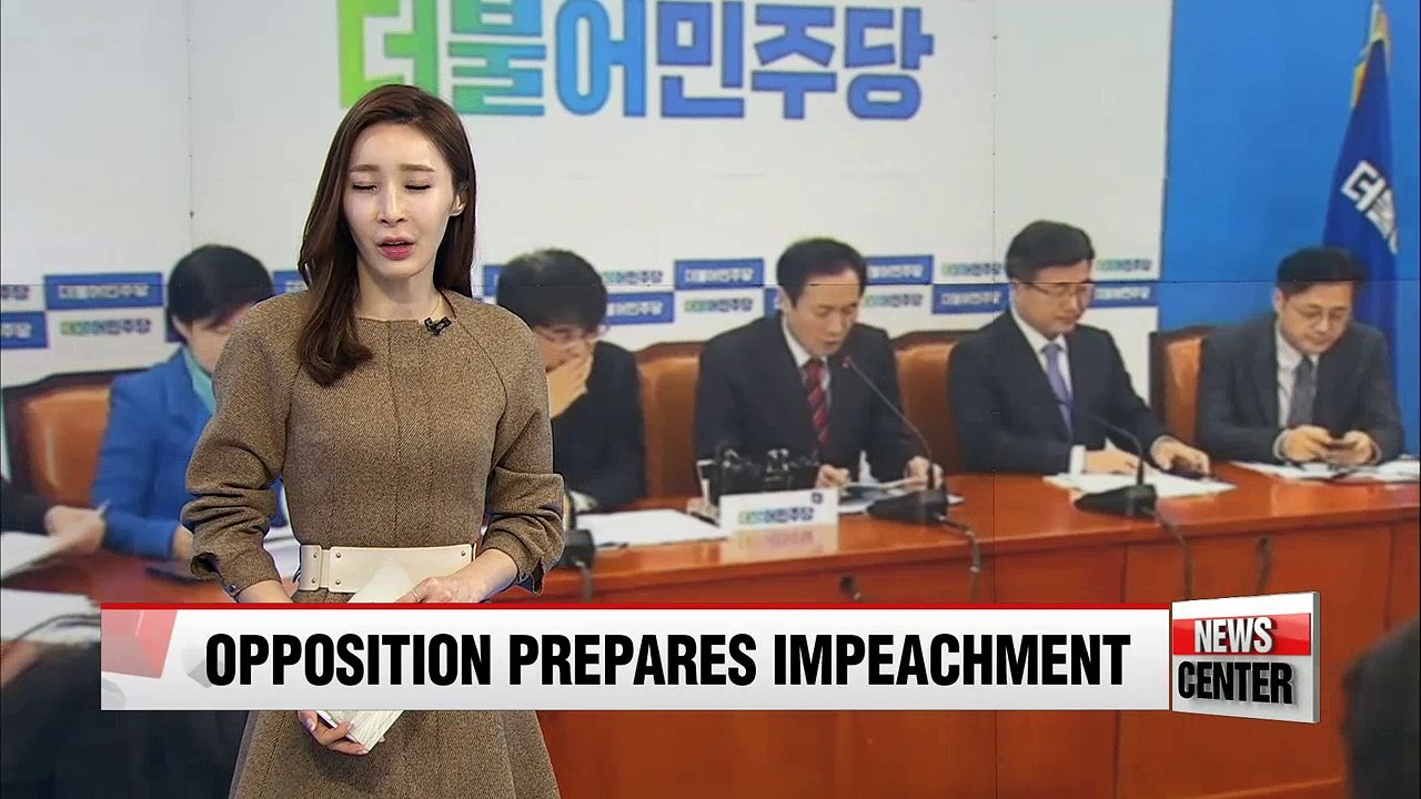 Two ruling party heavyweights leave Saenuri Party, as opposition bloc to submit motion to impeach Pres. Park upon securing necessary votes