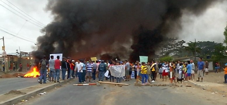 Protestas por posible desalojo al norte de Guayaquil
