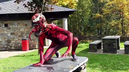 Carnage vs Venom in Real Life - Spiderman Super Villains Battle Movie