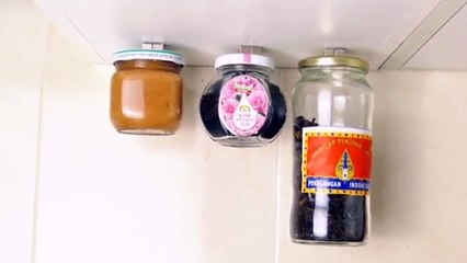 It puts a magnet under the kitchen cabinets