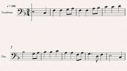 Trombone Christmas Sheet Music: Away In A Manger