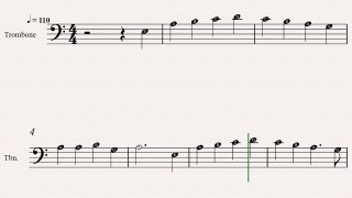 Trombone Christmas Sheet Music: The Huron Carol