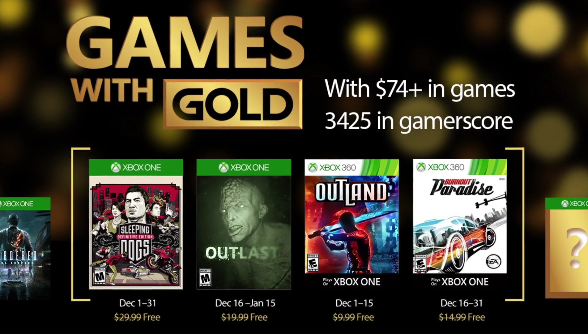 Xbox 1 Games List