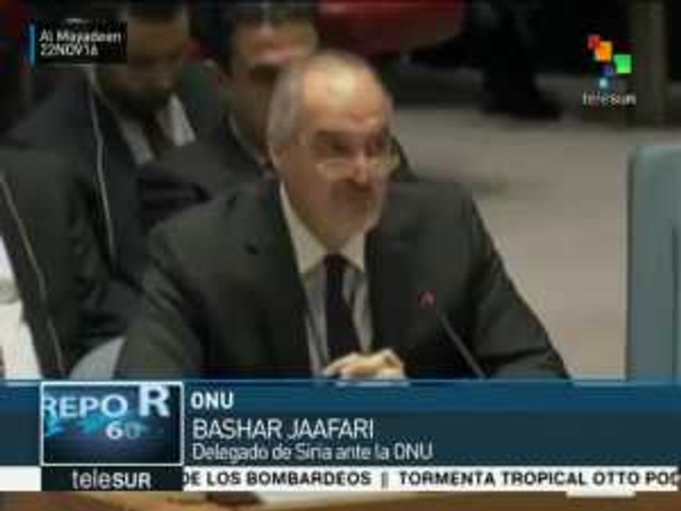 Siria afirma ante ONU que hay 8 mil terroristas extranjeros en su país