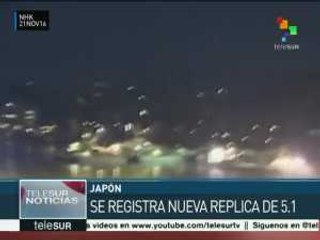 Se registra nueva réplica de 5.1 grados Richter en Japón