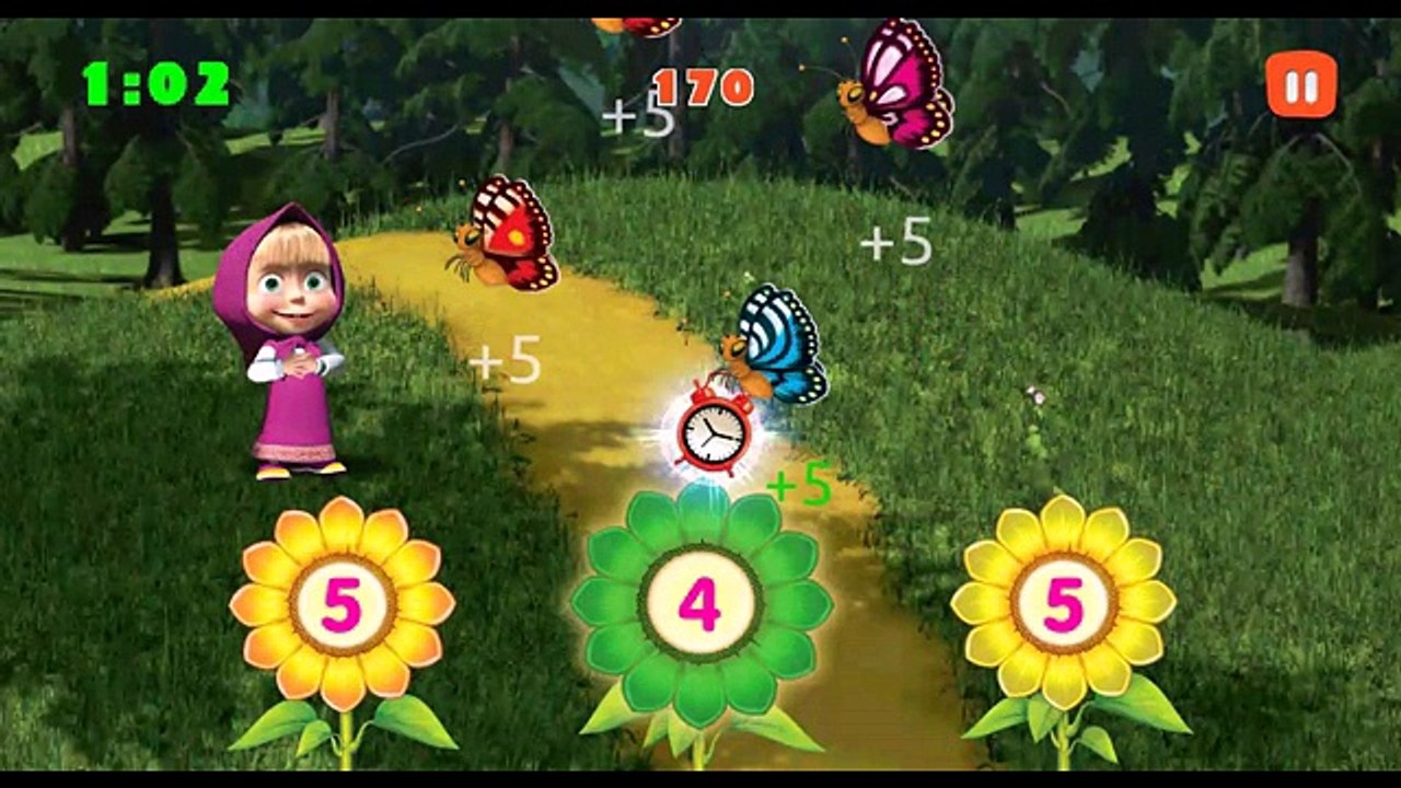 Маш и Медведь игры онлайн играть бесплатно Бабочки считалочки - 9 серия