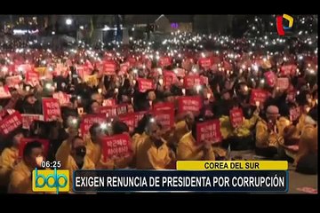 Corea del Sur: realizan multitudinaria marcha para pedir renuncia de presidenta