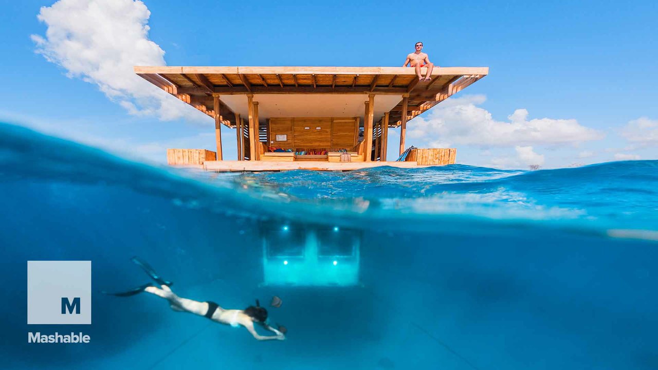 Stay among the coral reefs in this unique underwater hotel room