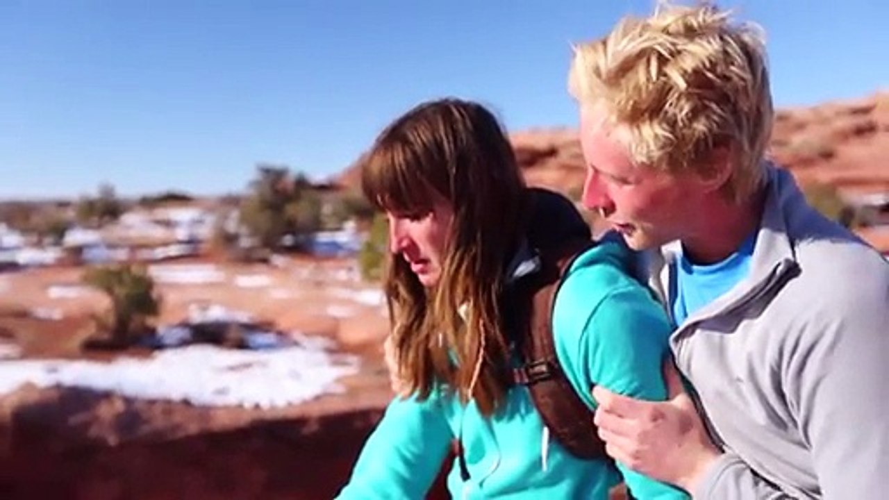 Boy Pushes His Girl Friend From Mountain
