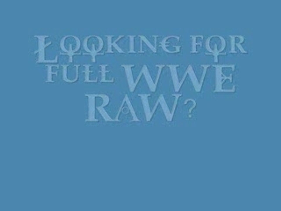 WWE MNR RAW