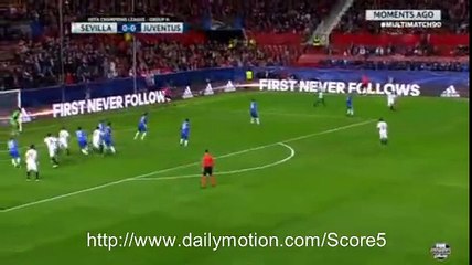 Nicolas Pareja Goal Sevilla 1 - 0 Juventus CL 22-11-2016