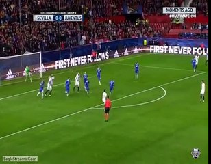 La superbe reprise de volée qui ouvre l'avantage à Séville contre la Juve !