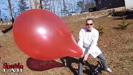 Giant 3ft Balloon Pop in Slow Motion