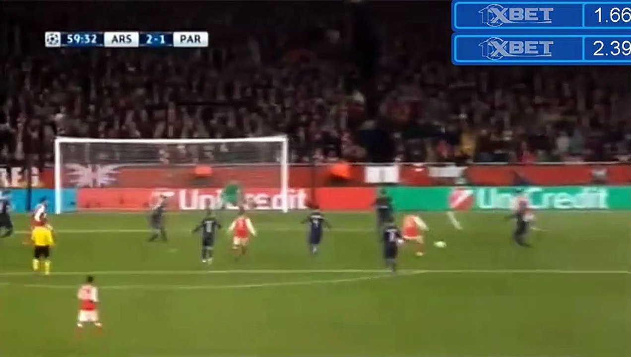 2-1 Marco Verratti Own Goal HD - Arsenal vs PSG - 23.11.2016