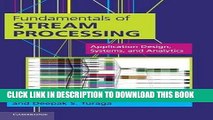 [READ] Online Fundamentals of Stream Processing: Application Design, Systems, and Analytics Free