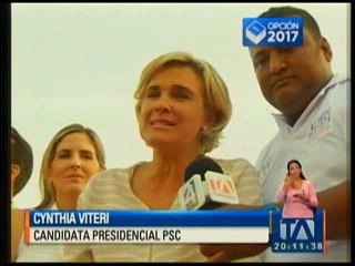 Cynthia Viteri recorrió la Isla Trinitaria